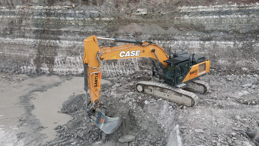 CASE CX490D als Leistungsträger im Gipsabbau 